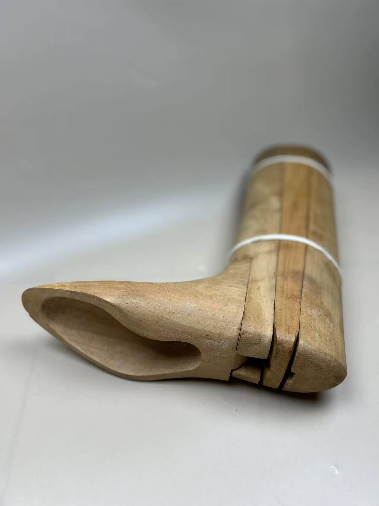 Vintage antique riding hunting boots wooden trees